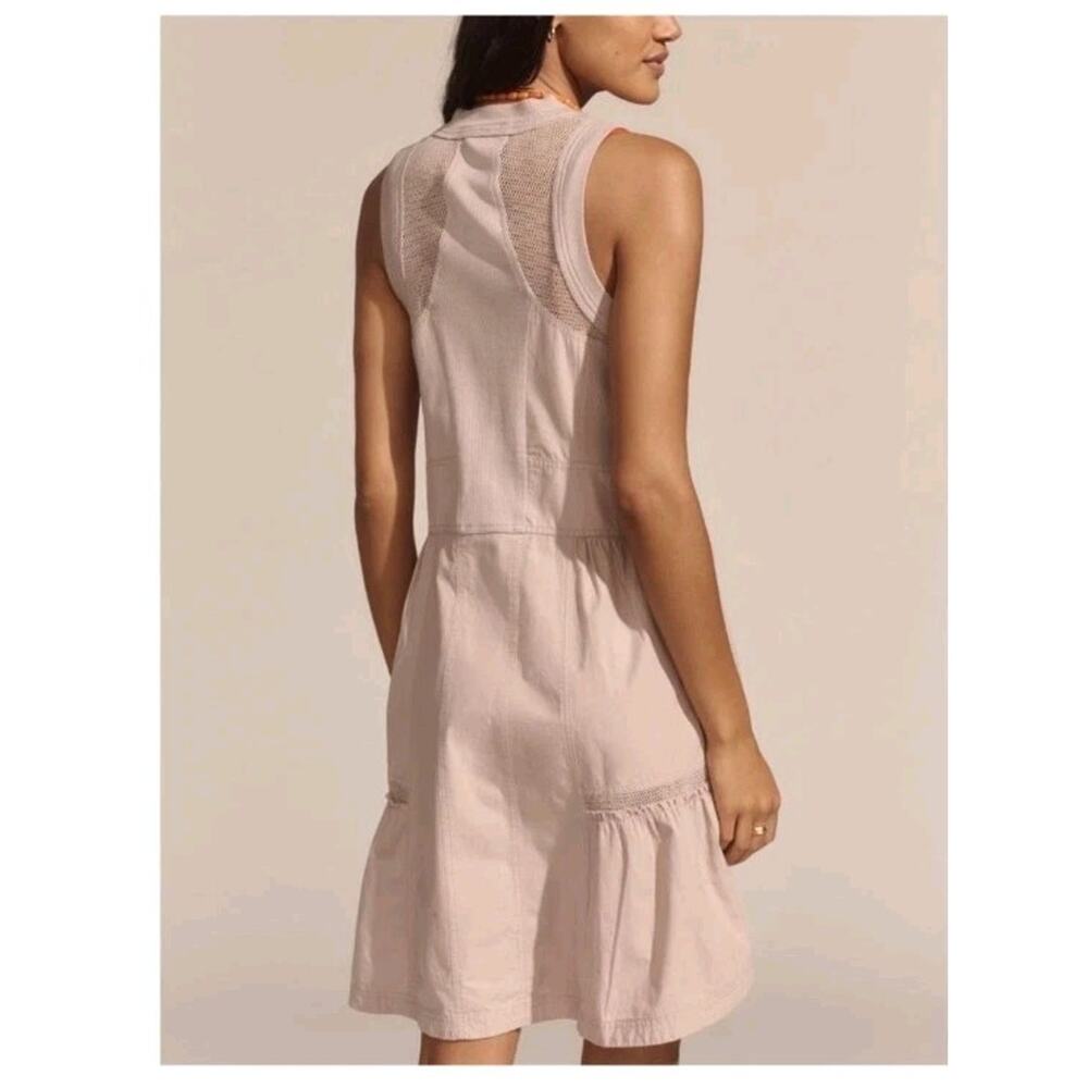 Anthropologie Daily Practice Trek Utility Mini Dress Muted Rose Size S New - Picture 3 of 14